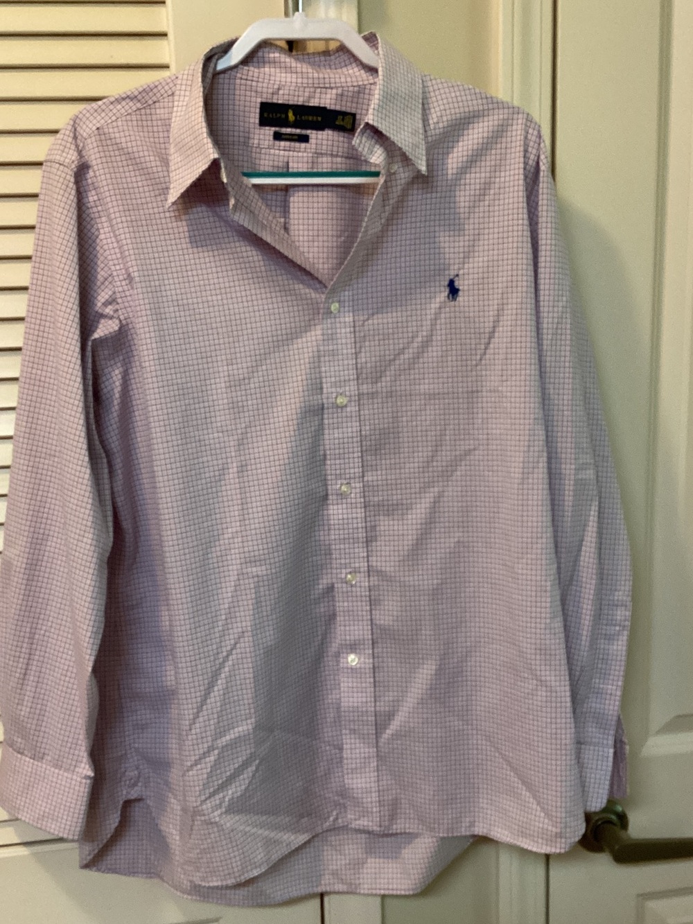 Ralph Lauren Light Pink Windowpane Button-Down Shirt